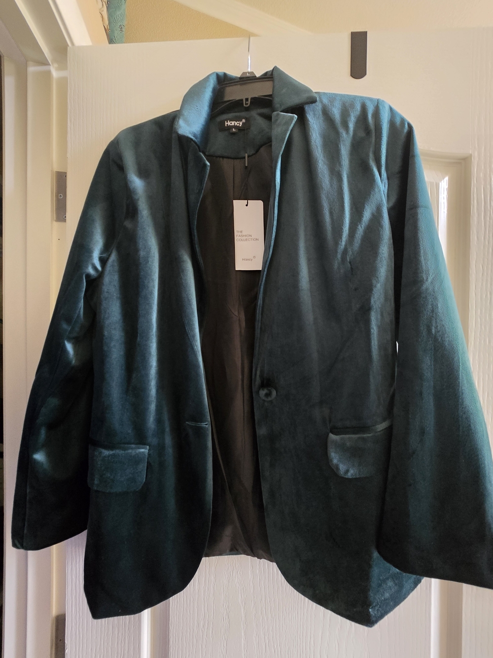 Hanes Emerald Green Velvet Blazer Jacket